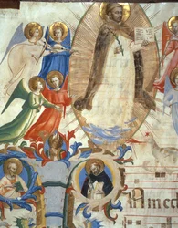St. Dominic Surrounded by Musician Angels (detail)